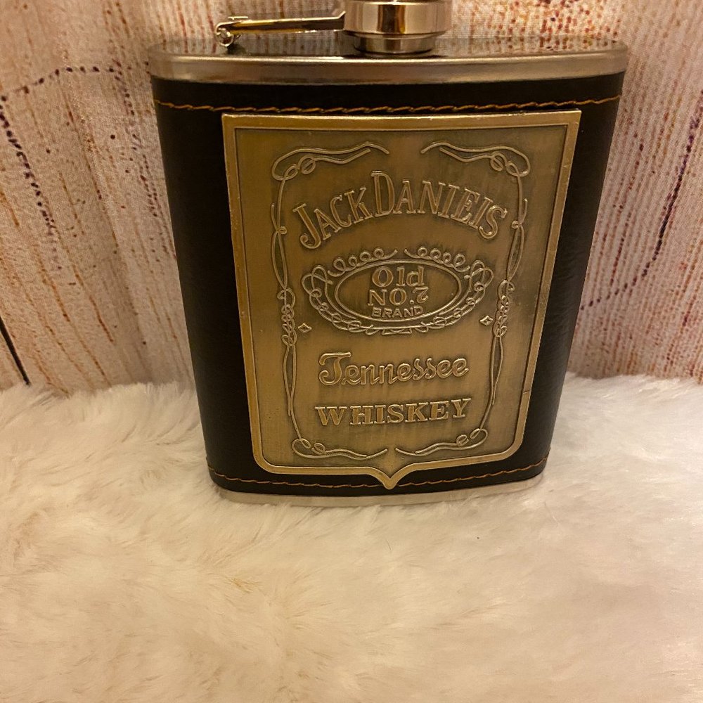 Jack Daniels Leather Hip Flask